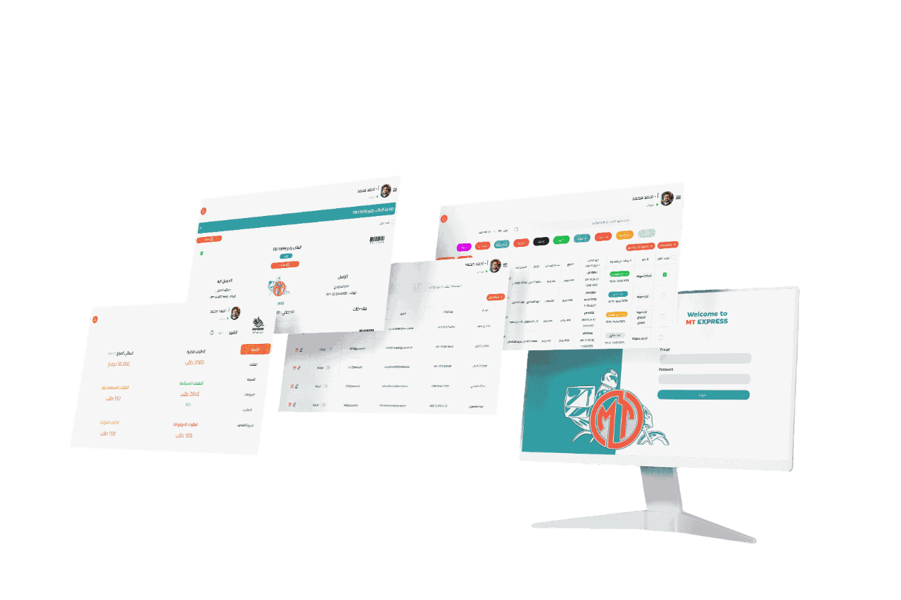 Project mockup image: MT Express – Shipping & Delivery Platform