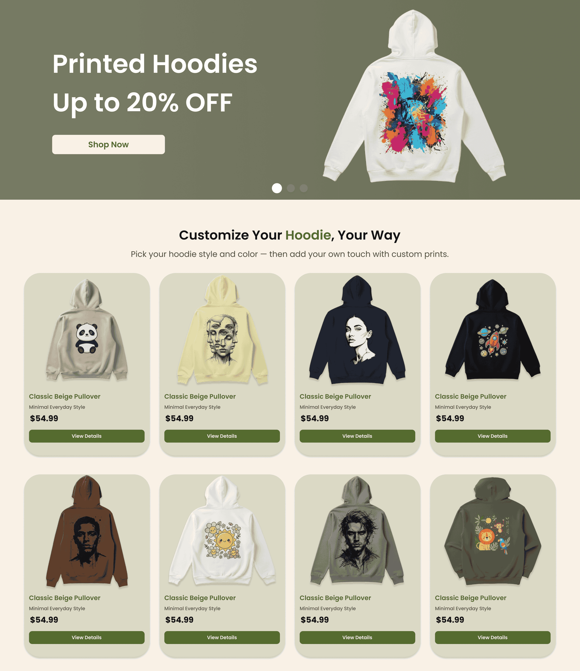 Hood – Modern Fashion Store Website 3