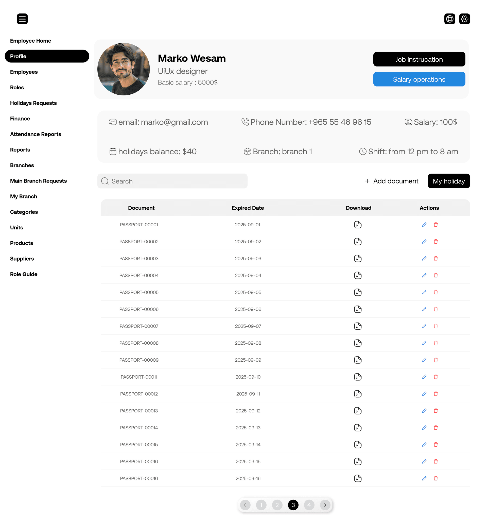Integrated Human Resources Management System Dashboard 6