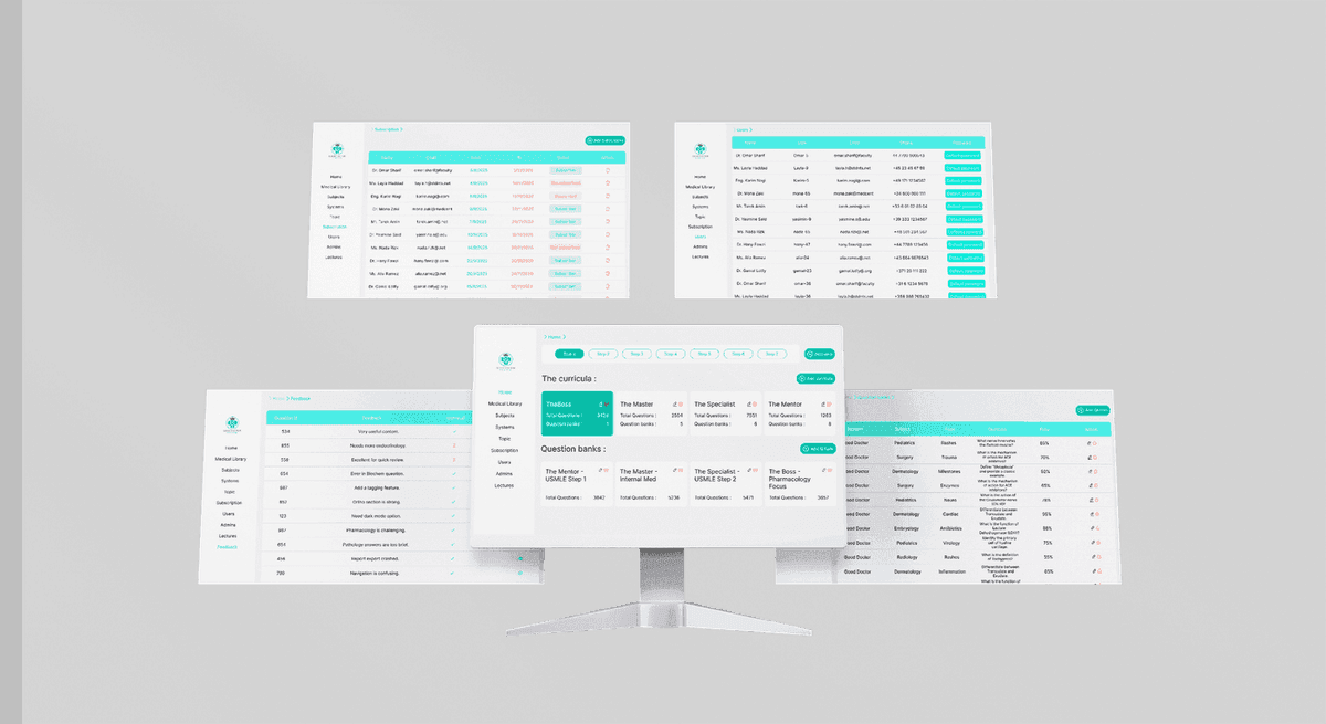جود دكتور - منصة التعليم الطبي - لوحة التحكم الرئيسية